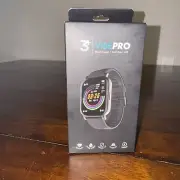 3+Vibe PRO Smart Watch, Blood Oxygen•Heart Rate•GPS, New Not Open, Black