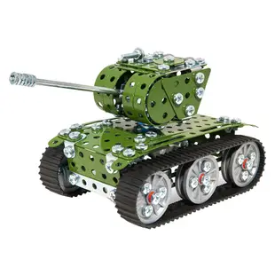 【德國eitech】益智鋼鐵玩具-裝甲坦克(綠色) C210 軍事玩具 德國設計 玩具模型 DIY手作 合金模型 現貨