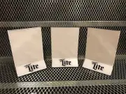 LOT of 3 ~ MILLER LITE Beer Table Top Sign 2 Sided Menu Holder Acrylic NEW
