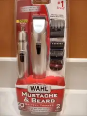 Wahl 5537-420 Beard/Mustache Battery-Trimmer/Guaranteed to Trim Better-Bonus Buy