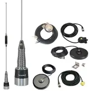 Mobile UHF 450-470 MHz Antenna w/ Mount PL259 Connector Trunk Hole Magnet BR173S