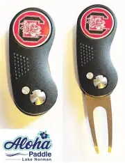 GOLF SWITCHBLADE SOUTH CAROLINA GAMECOCKS Divot Repair Tool + Ballmarker BLKred