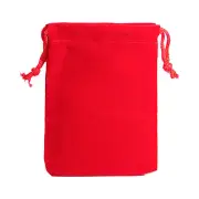 10 Small Velour Drawstring Pouch Jewelry Coin Velvet Bag Wedding 3" x 4.25" Red