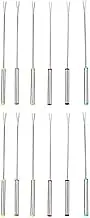 12 Pcs Stainless Steel Fondue Forks, 9.36" Color Coded Cheese Fondue Forks Sticks with Heat Resistant Handle, for Chocolate Fountain Cheese Fondue Roast Marshmallows Fruits