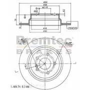Bremtec Euro-Line GeoZinc Coated Brake Rotor - BDR16330EL