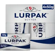 Lurpak Butter Slightly Salted 50g x 4 pack