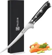 [PAUDIN] Filleting Knife,High Carbon German Steel Heavy Duty Chinese Chef Knife with G10 Handle, Full Tang Butcher Knife