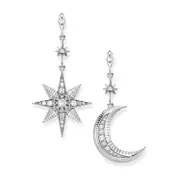 Buy Earrings "Royalty Star & Moon" - Silver by Thomas Sabo online - THOMAS SABO Australia