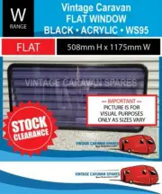 Window Fixed Flat Acrylic (does not open) 508mm x 1175mm Black WS95