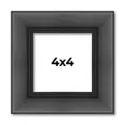4x4 Contemporary Black Wood Frame with UV Acrylic and Acid Free Foam Board