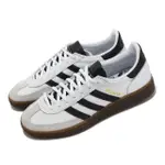 【ADIDAS 愛迪達】休閒鞋 HANDBALL SPEZIAL 白 黑 男鞋 女鞋 復古 麂皮 三葉草 膠底 愛迪達(IE3403)