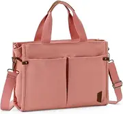 Canvas Tote Bag for Women, Vaschy Large Work Tote Bag with Zippers Pockets Crossbody Shoulder Bag for Casual, Shopping, Travel, School