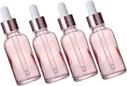 4pcs Dropper Bottles Portable Glass Essential Oil Containers for Travel for Aromatherapy and Massage Practical Empty Bottles for Liquid Storage
