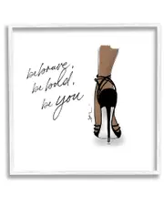 Be Brave Bold You Fashion Framed Giclee Wall Art by Alison Petrie