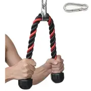 Tricep Rope 27 & 35 inches 2 Colors Fitness Attachment Black&Red 27 inches