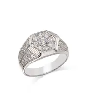 Bloomingdale's Fine Collection Men's Diamond Ring in 14K White Gold, 1.70 tcw
