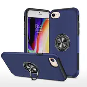 iPhone SE(2022) Compatible Cover Case With Shockproof Magnetic Ring Holder - Navy