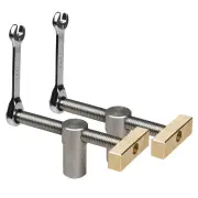 1/2PCS Ganwei 19MM/20MM Woodworking Table Vice Clamp Tiger Clamp and Lock Set with Brass and Stainless Steel Ratchet for