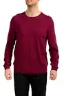 Hugo Boss Men's "Leno-P" 100% Wool Purple Crewneck Pullover Sweater US XL IT 54