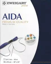 Precut Zweigart Aida 16 count Navy Blue 3251/589