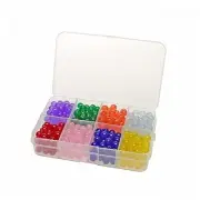 400pcs 6mm Stone Beads Kit Round Loose Gemstone Light Purple Dark Multicolor09