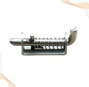 BUGUUYO 1pc Stainless Steel Bolt Pet Cage Safety Lock Birds Cage Hook Pet Cage Spring Pet Door Dog Cage Pet Cage Bolt Lock Spring Cage Heavy Duty Spring Cage Spring Hook Sprung Silver