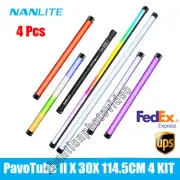 4Pcs NANLITE PavoTube II X 30X RGB LED Video Light Tube Full Color 2700K-12000K