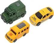 3Pcs Mini Pull Back Cars for Vehicles Bright Colors No Batteries Required for Birthday Party Favors and Playtime Activities