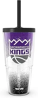 Tervis NBA Sacramento Kings - Defend Made in USA Double Walled Insulated Tumbler Travel Cup Keeps Drinks Cold & Hot, 24oz with Straw Lid, Classic