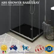 Rectangular Shower Base Tray Low Threshold Stain Resistant ABS Black 70x90cm NEW