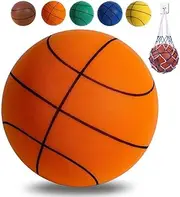 Silent Indoor Basketball, Noiseless Foam Construction, Soft Touch Surface Training Ball, Non-Damaging Design, Airless with Realistic Bounce