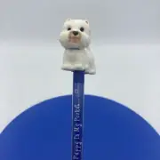PUPPY IN MY POCKET TERRIER WESTIE FIGURE MINI FLOCKED DOG Marker Pen