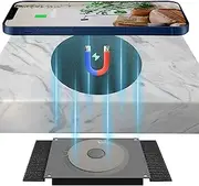 UUMAO Magnetic Invisible Wireless Charger 8-30MM, Under Desk QI 15W Furniture Wireless Charging Pad for Magsafe iPhone 13/12 (with PD Adapter) (8-30MM Magsafe Desk Sticker Coil Included)