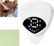 BTFO 2-in-1 Guitar Pick Tuner, Digital Tuner Guitar Pick with LED Screen & 12-ET, Precision String Instrument Plectrum Tuning Musician Gift for Electric, Acoustic Guitars, Bass, Ukulele