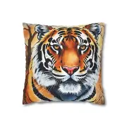 Tiger Print Pillowcase, Animal Lover Home Decor, Wildlife Theme Gift, Jungle
