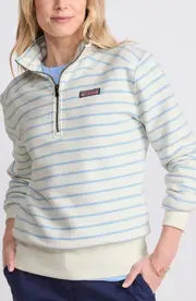 vineyard vines Shep Quarter Zip Pullover in Katie Stripe at Nordstrom, Size Medium