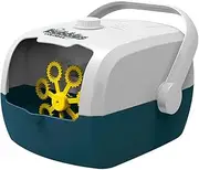 Automatic Bubble Making Machine USB Rechargeable Bubble Blower for Garden Birthday Indoor - Blue