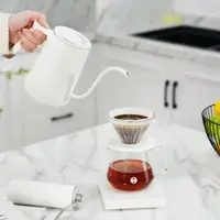 在飛比找ETMall東森購物網優惠-泰摩魚SMART咖啡溫控壺 家用不銹鋼細口手沖咖啡壺水壺泡茶