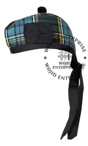 Scottish Anderson tartan GLENGARRY Cap Military Bonnet Glengarry Hat | Kilt Cap