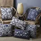 Navy Blue Hamptons Cushion Cover Floral Oriental Cushion Cover - 6 designs