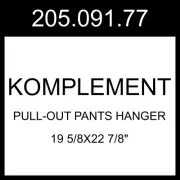IKEA KOMPLEMENT Pull-out Pants Hanger Dark Gray 19 5/8x22 7/8" 205.091.77