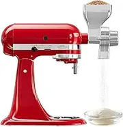 All Metal Grain Mill Attachment Fit for KitchenAid Stand Mixer, 12-Level Adjustable Flour Mill Grain Grinder for Kitchenaid, Fit for Wheat, Corn, Oats, Nut