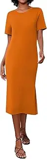 [Generic] Summer Deals Women,Womens Fall Dresses 2024,Sun Dresses Dress for Wedding Guest Women Summer Blue Wedding Guest Dress Black Prom Dress Sundresses Petite(15-Saffron,XL)