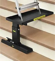 [Tanfix] Foldable | Heavy-Duty Ladder Extender Pro, High Strength Steel Material Design Ladder Extension Pro for Stairs w/Non-Slip Mat, 9.5-15" Adjustable Height, Applicable Feet Spacing 25"