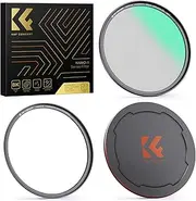 K&F Concept 49mm Magnetic Black Diffusion 1/4 Filter Kit (Black Diffusion 1/4 Filter + Magnetic Adapter Ring + Lens Cap) Mist Cinematic Effect Filter with 28 Multi-Layer Coatings for Camera Lens