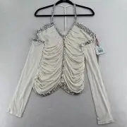 Sass & Bide ~ RARE ONE OFF ~ top sequins finish with sleeves size 10 / 40