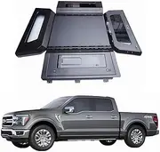 MHXJQY 6.5FT Tonneau Cover Pickup Truck Topper Bed Cap Canopy Compatible for Ford F-150 F150 2015-2025 6'5" (79") Box Bed Cover with Lock Hardtop Accessories(Style B:Side Glass Sliding Window)