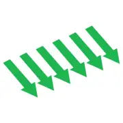 4x1.2" Arrow Sticker Directional Sign PVC Adhesive Floor Decal, Green 90pcs