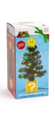 Super Mario LED Light-Up Desktop Tree USB Powered ~12" Tall (New in Box)