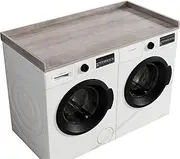 vomavex Washer Dryer Countertop, 54" Width * 27.4" Depth, Greige, Engineered Wood, Washer and Dryer Covers for Laundry Room Organization